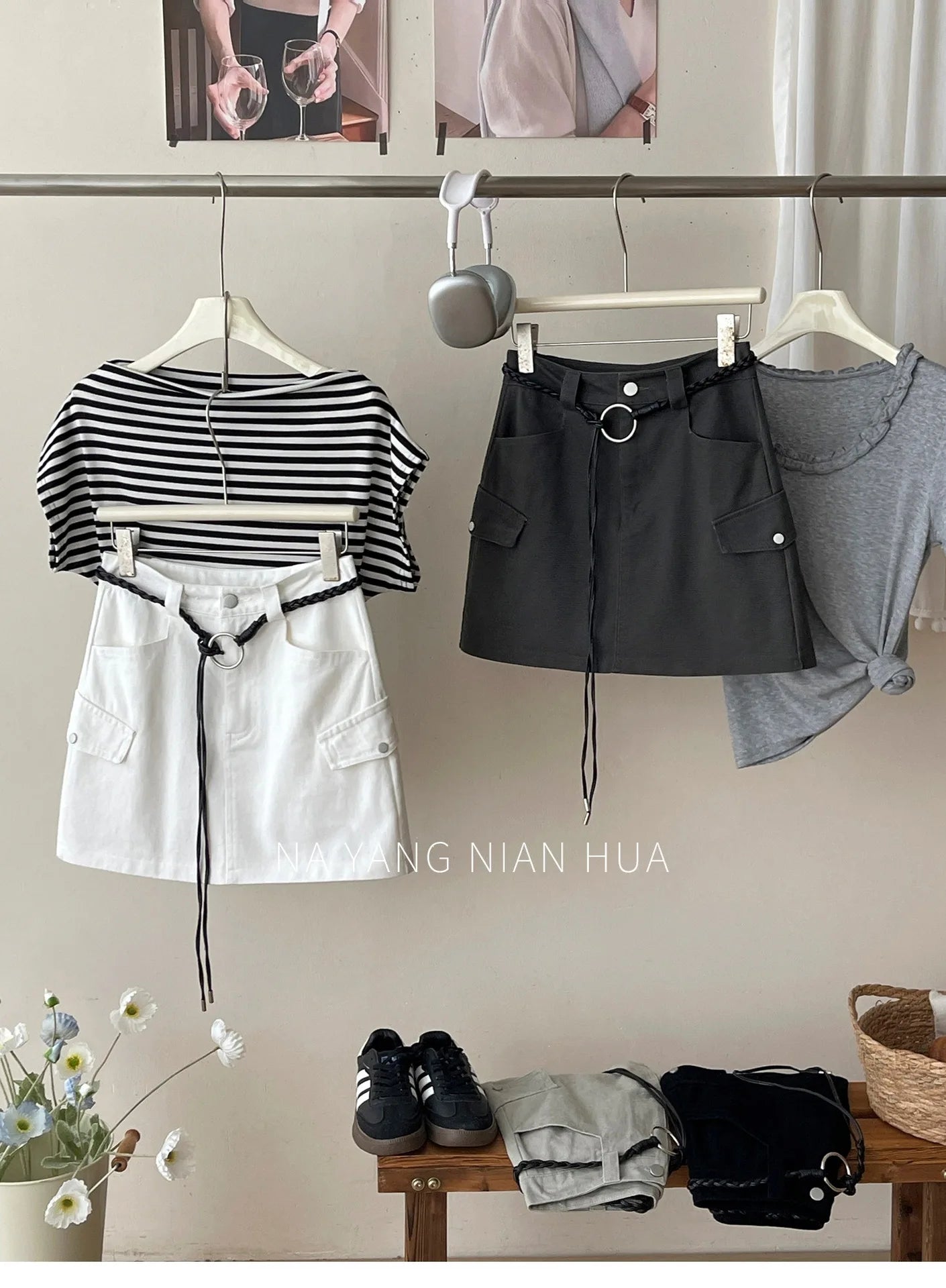 American Retro Versatile Denim Washed Cotton Workwear Mini Skirt Women Summer Korean Chic Bodycon Sexy A-Line Half-length Skirt