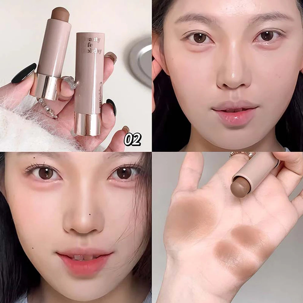 Cappuvini Moisturizing Silky Three-Dimensional Contour Stick Natural Matte Single Color Suitable For Nose Shadow Makeup Contour