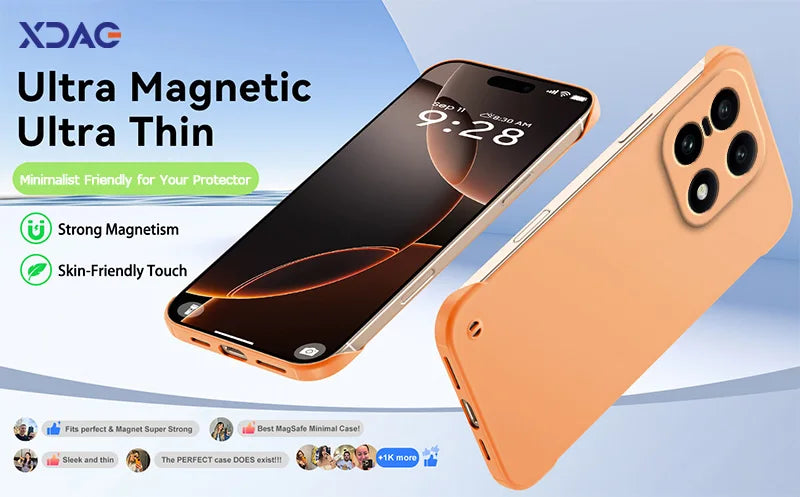 Magnetic Slim for OnePlus 15 5G PLK110 Frameless Cases Lightweight Matte Anti-Scratch Hard PC Cover Borderless Shockproof Armor