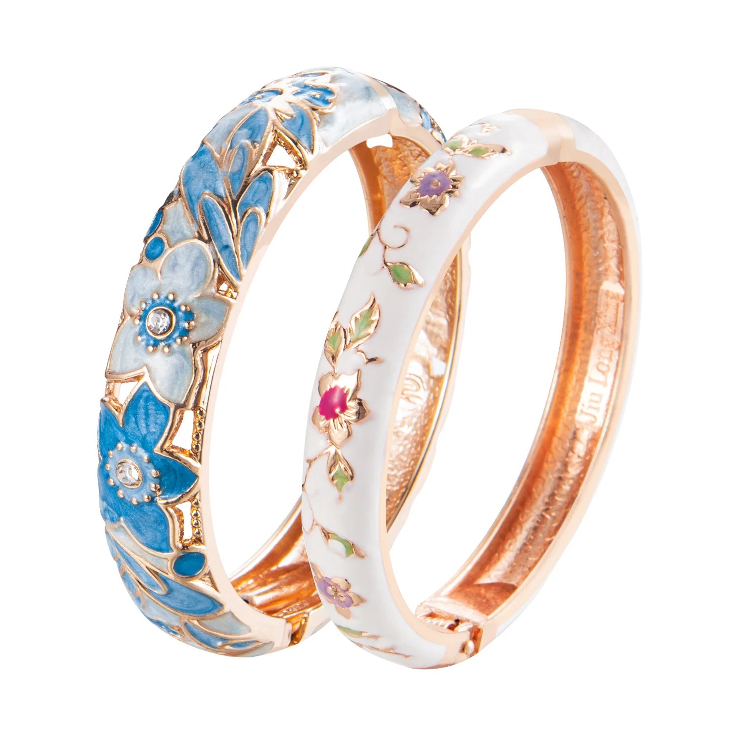 Enamel Cloisonne Double Bangle Set For Women By Dubai Trendy Elegant Indian Style Jewelry
