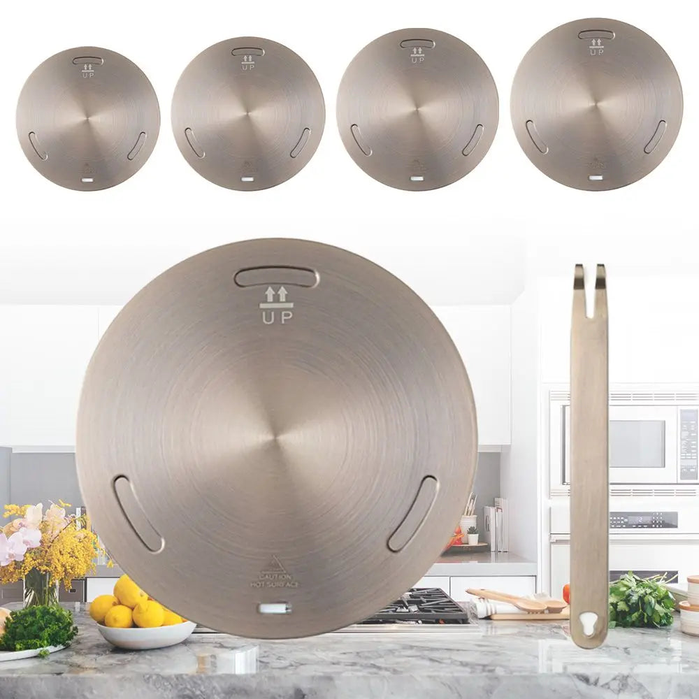 Kitchen Induction Cooker Heat Conduction Plate Stainless Steel Heat Diffuser Ring Plate Induction Cooker Stove Protector Accesso