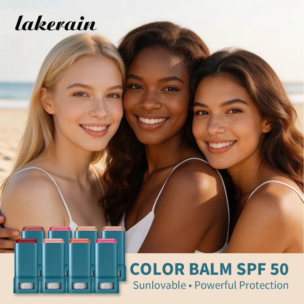 Sunscreen SPF 50 Blush Stick Long-Lasting Waterproof Tinted Blush for Glowing Cheeks Sun Protection & Natural Flush Face Makeup