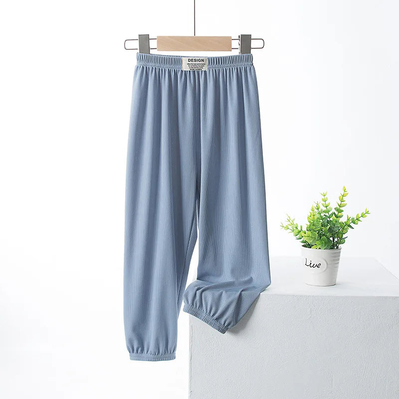 Children's Mosquito Repellent Pants Ice Silk Loose Wide Leg Casual