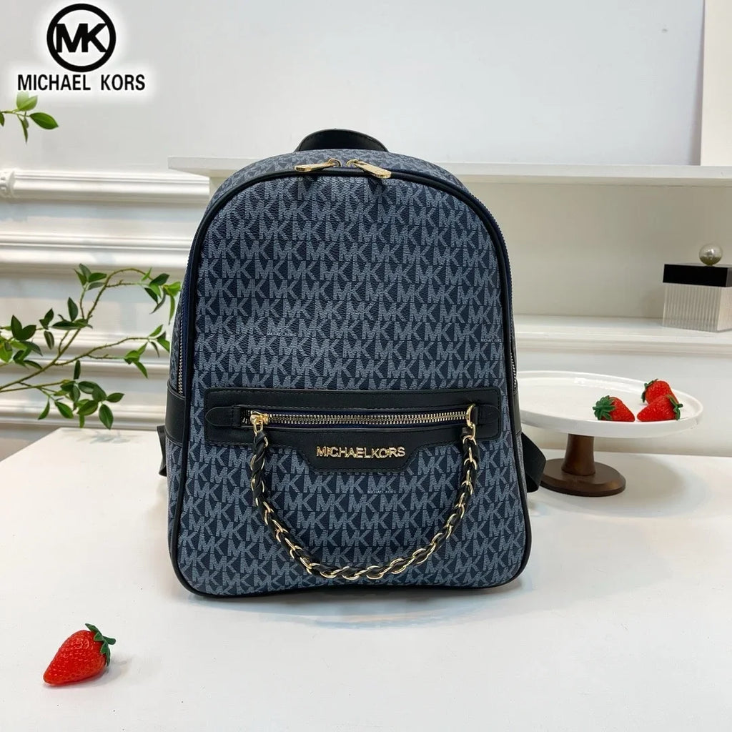 Michael Kors Women's Fashion Leisure Backpack Multi functional Large Capacity Small Backpack MK Outward Vacation Travel Bag