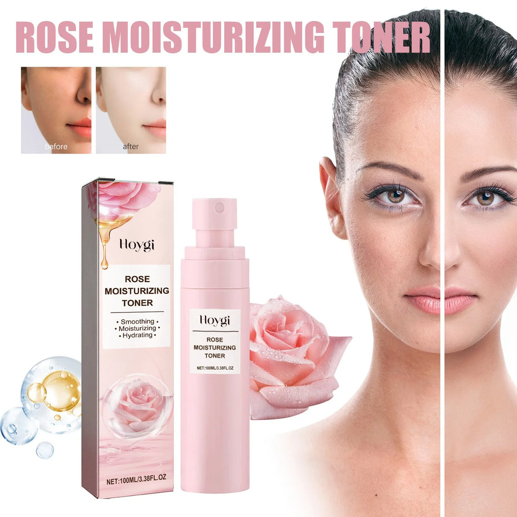 Rose Water Facial Spray Moisturizing Toner for Dry Skin Pore Minimization Bridal Skin Care Pre-Wedding Prep Facial Mist
