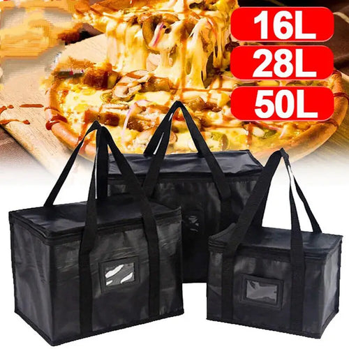 Bolsa térmica aislante de 16/28/50/70 L para mantener el frío, bolsa de almuerzo portátil de gran capacidad con cremallera, bolsa de picnic de papel de estaño para alimentos
