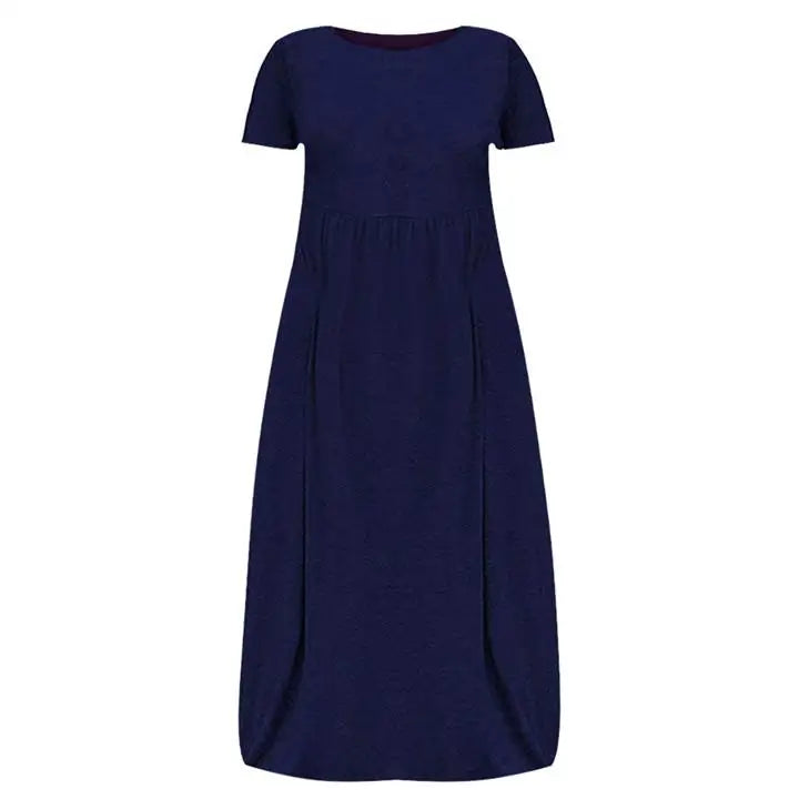 Summer Long Casual Dresses Women High Waist Street Style H Version Cotton Linen Skirt Big Size Female Fashionable Gown