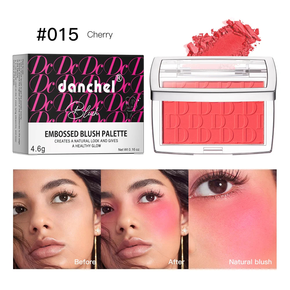 Matte Face Blush Powder For Women Natural Cheek Tint Brighten Contour Soft Pink Glow