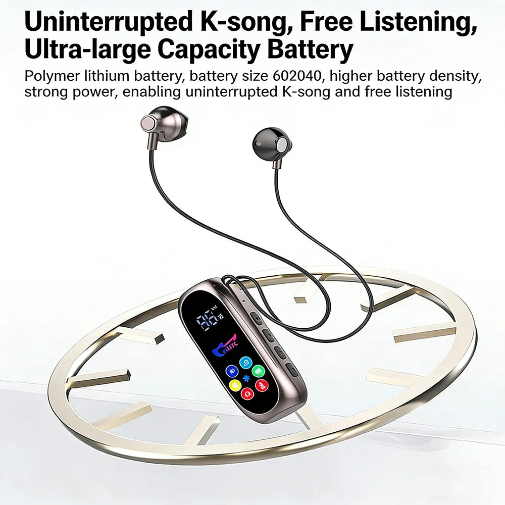 KEBIDUMEI Clip-on Earphones Bluetooth 5.4 Headphones Gaming Headsets TWS Wireless Earbuds Support TF Card K Song Monitor Mode