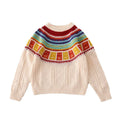 Women Sweater Print Family Daughter Matching Equal Mother Same Knit Top Pullover Baby Knitwear Clothes Knitted Jumper Holiday