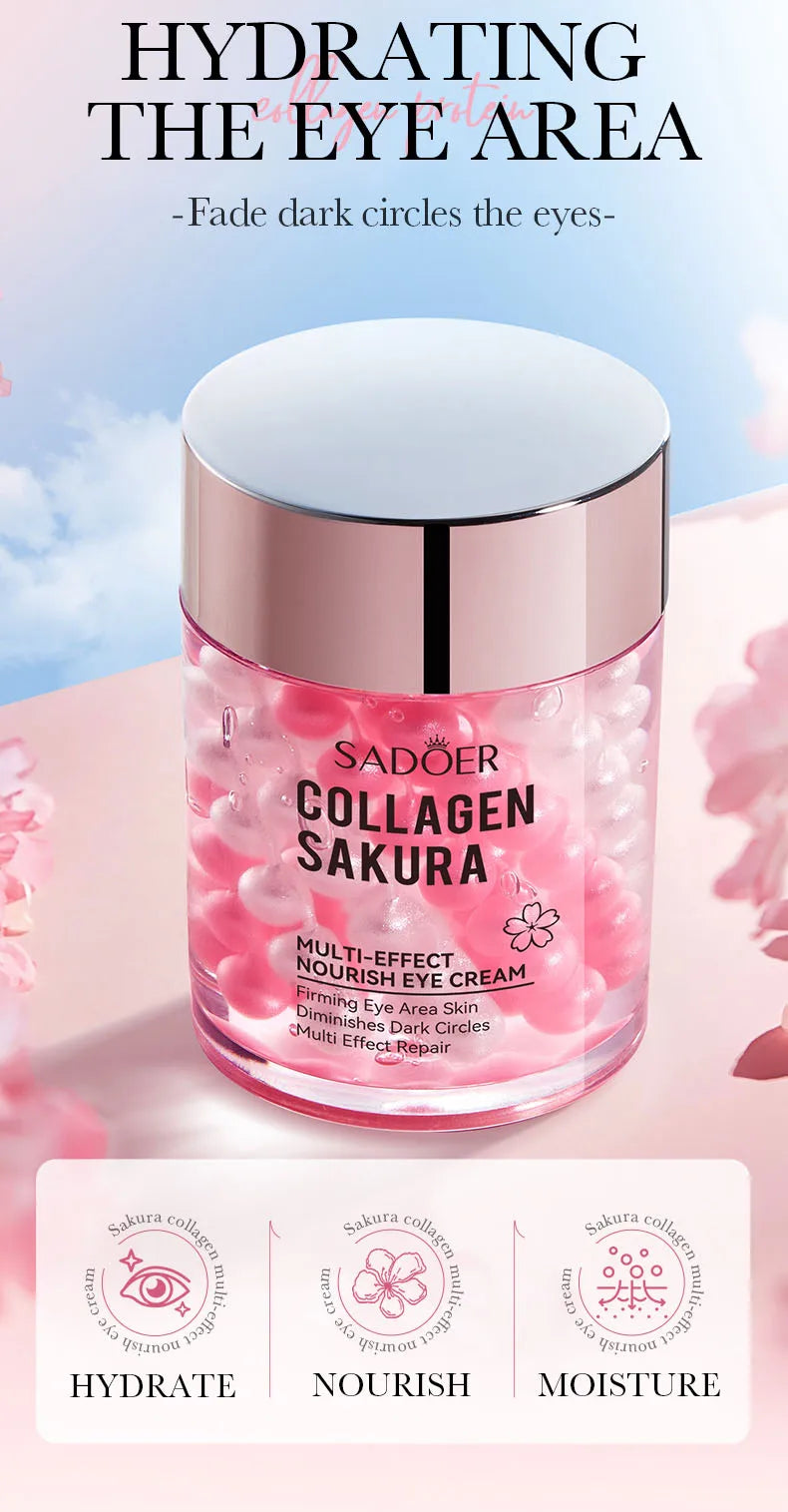 SADOER Sakura Eye Cream for Dark Circles and Wrinkles - Moisturizing