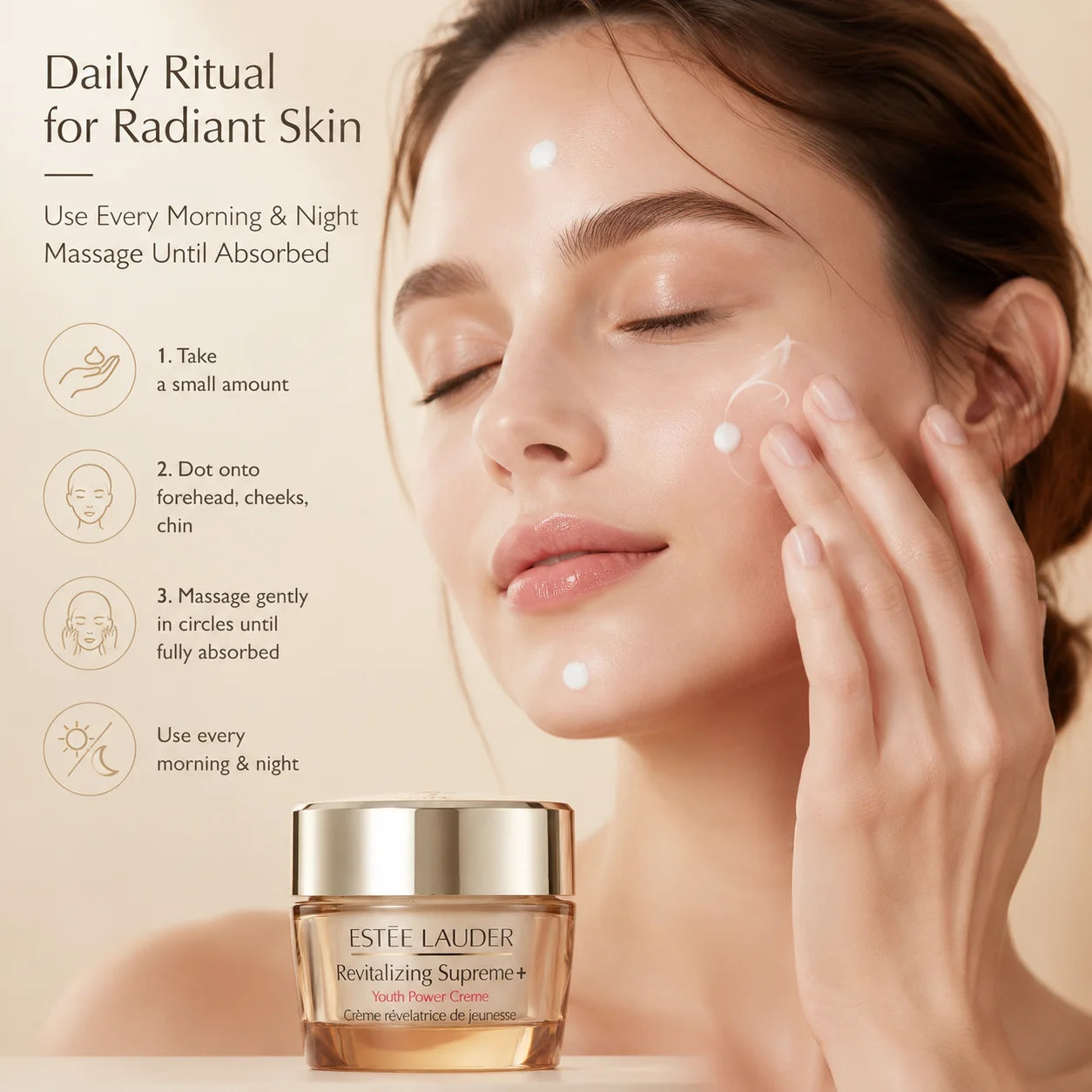 Estee Lauder Revitalizing Supreme+ Youth Power Soft Cream Lifting Firming Hydrating Fade Lines Wrinkles Collagen Boost For