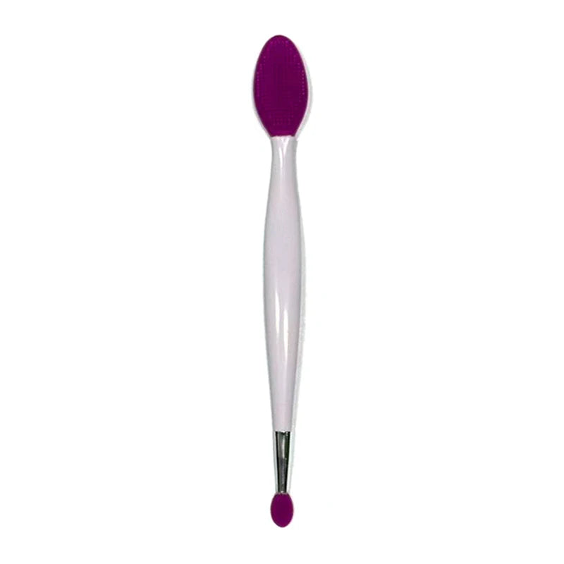 Double Headed Silicone Brush For Face And Lips Gentle Exfoliating Cleansing Multi Purpose For All Skin Types