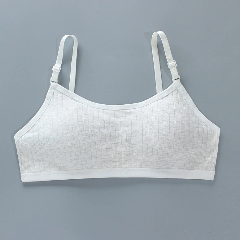 1PC New Teenage Girls Small Bras Back Buckle Young Children Underwears Student Girls Solid Kids Sports Training Bra Padded Vests