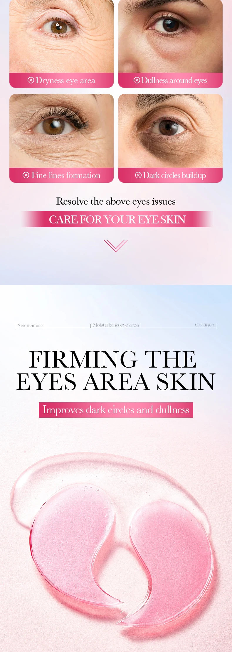 Niacinamide Collagen Eye Mask Patches - 80 Pieces