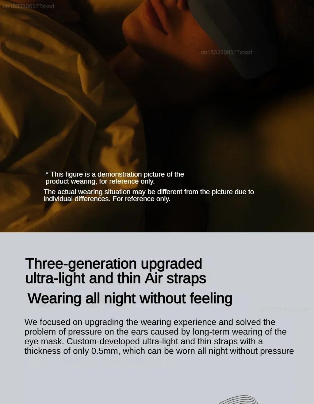 Dreamlight 3S Eye Mask Sleep 3D Stereoscopic Sleep Aid for Men Women Adult Portable for Sleeping Block Out Light Blinder