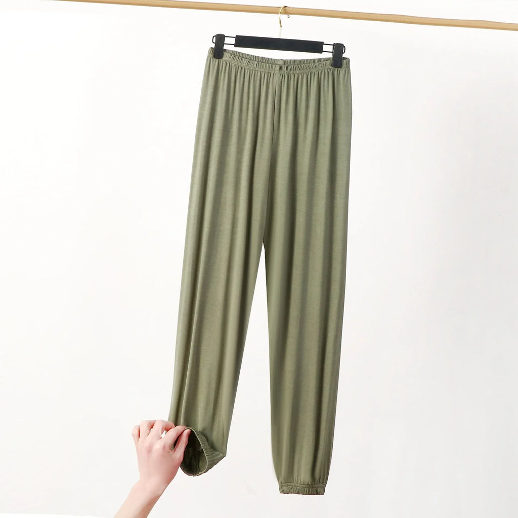 Women's Plus Size Modal Sleepwear Pants - Casual Loose Fit Trousers