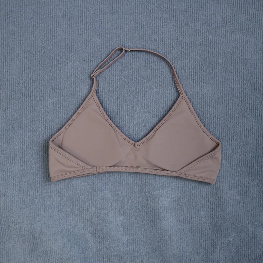 Women's Summer Halter Neck Padded Sports Yoga Bra Shock Absorption Support Backless Crop Top for Outdoor Running And Gym