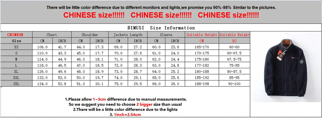 DIMUSI Winter Men's Polartec Fleece Jackets Man Velvet Windbreaker Coats Mens Mountain Ski Soft Shell Warm Jackets Clothing