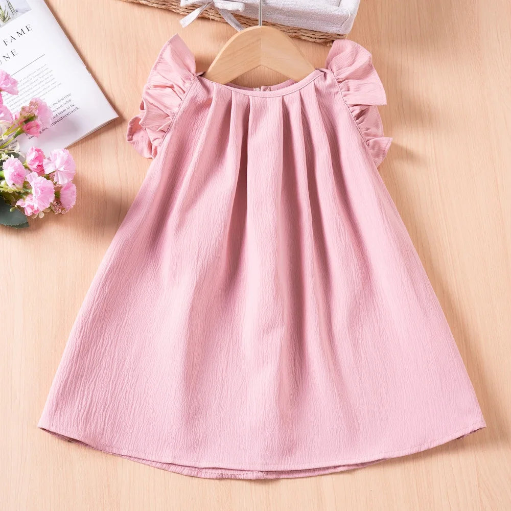 Toddler Girl Ruffle Sleeveless Princess Party Dress 1-6Y