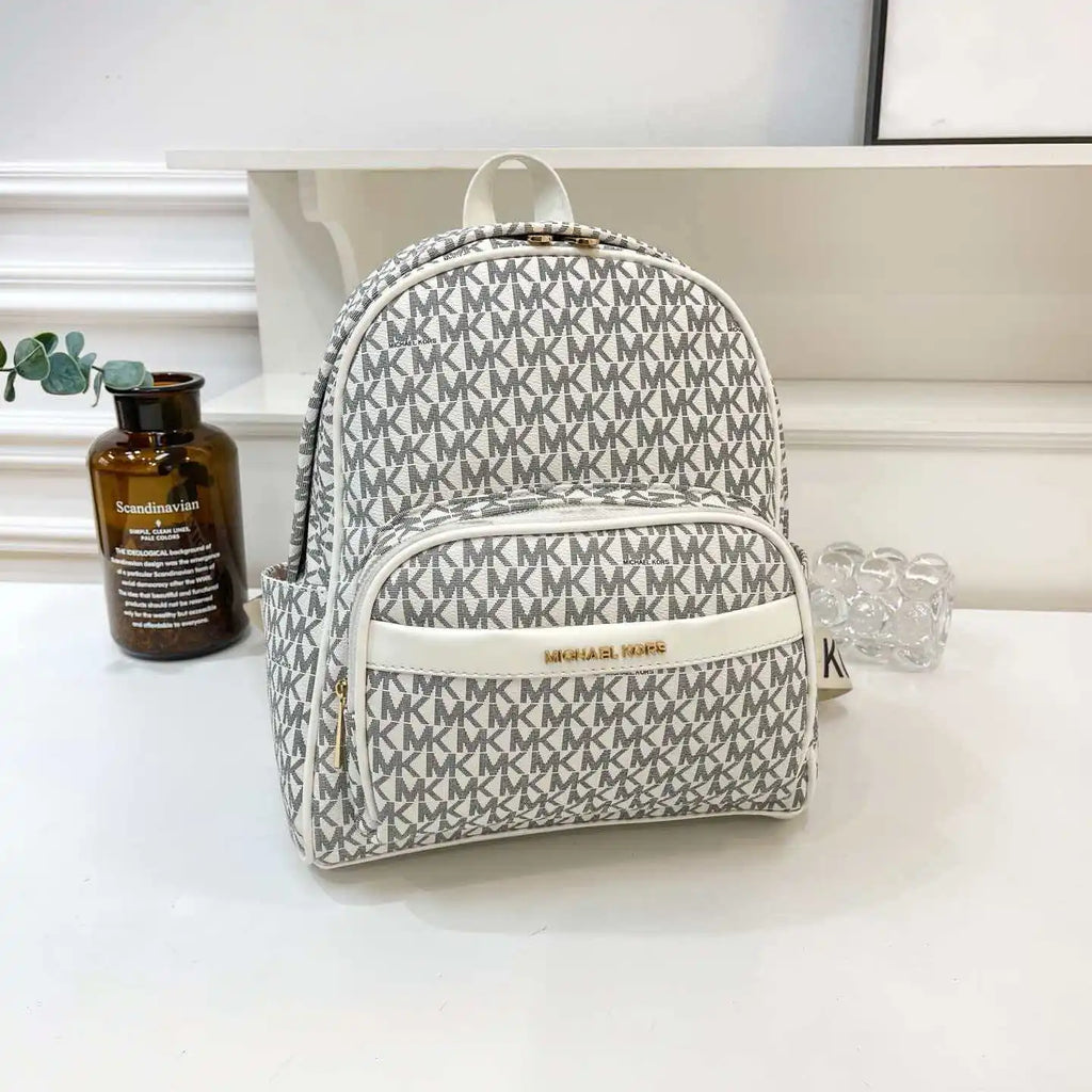 MK/Michael Kors 2026 New Light Luxury Niche Fashion Versatile Large Capacity Commuter Backpack with Print