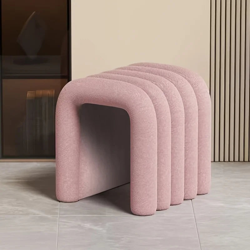 Modern Stool, Luxury Velvet Footrest & Makeup Bench, Versatile Accent Stool for Living Room, Bedroom, Hallway Decor