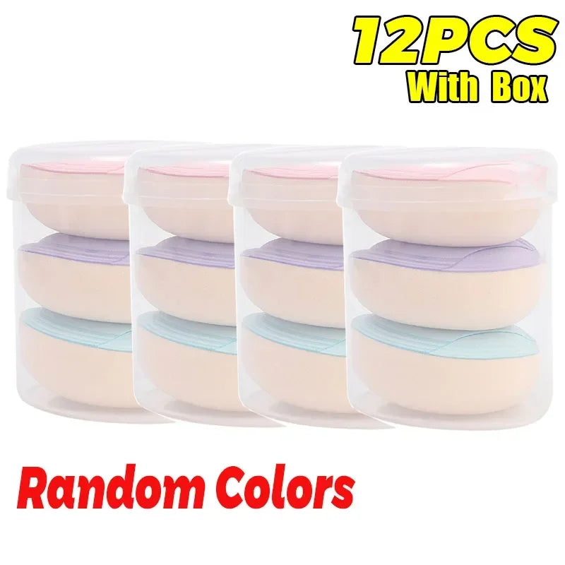 Wet Dry Use Mini Finger Powder Puff Random Color Facial Detail Air Cushion Concealer Blusher Makeup Cosmetics Puff Beauty Tools