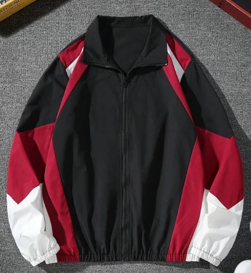 Men'S Color-Blocked Jacket, Lightweight, Casual, Travel, Windproof And Wear-Resistant, High-Quality Fabric, Boyfriend
