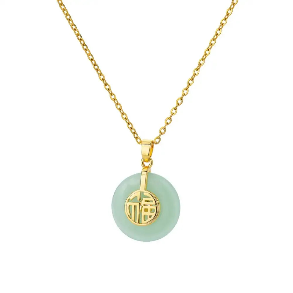 Fashion Stone Opal Oval Necklace For Women'S Stainless Steel Gold Color Oval Stone Pendant Necklace Wedding Aesthetic Jewelry