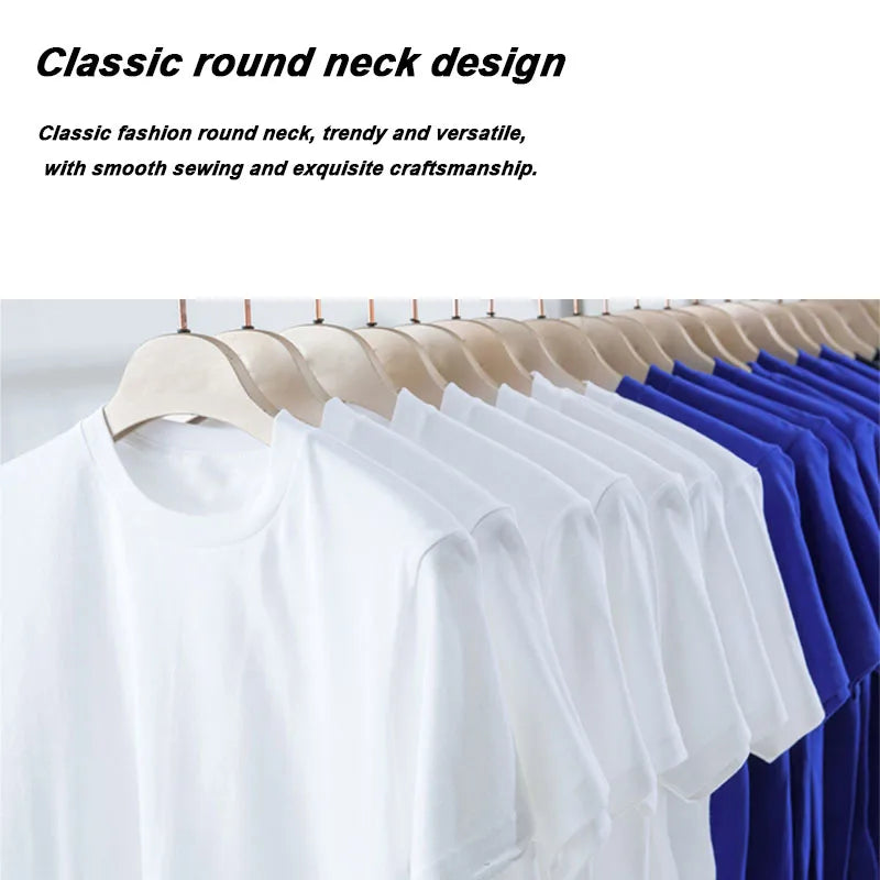 Men T-shirt High Quality Funny Cotton Blend Lunar Cleaner Printing Casual Cool Loose O-neck Male  for MenT-shirt Hip Hop Tees