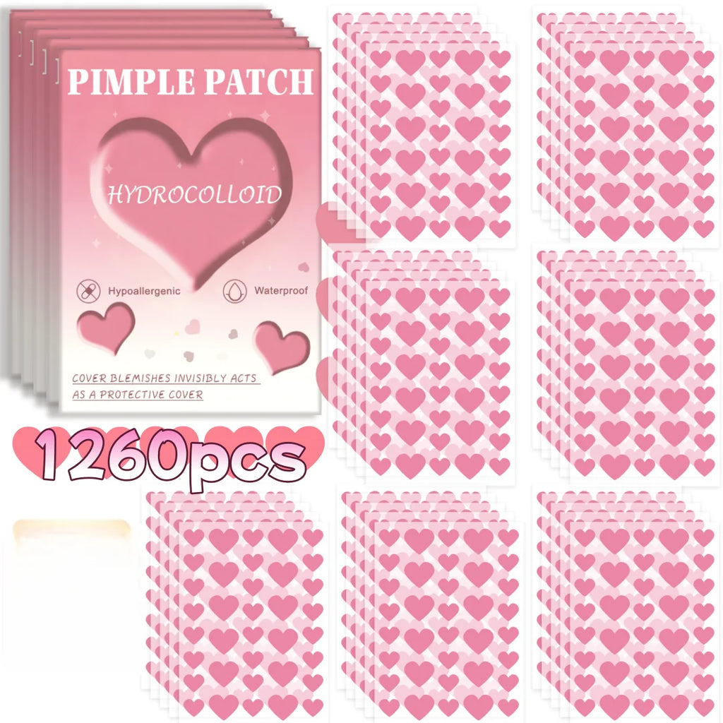 Multi-Color Star Acne Patches - 1260 Count Ultra-Thin Pimple Set