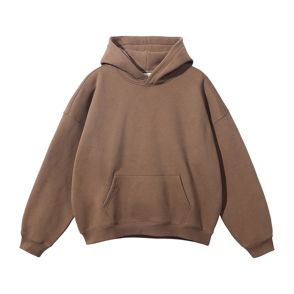 ZODF Men's Unisex Fleece Hoodie - 350gsm Oversized Winter Sweatshirt
