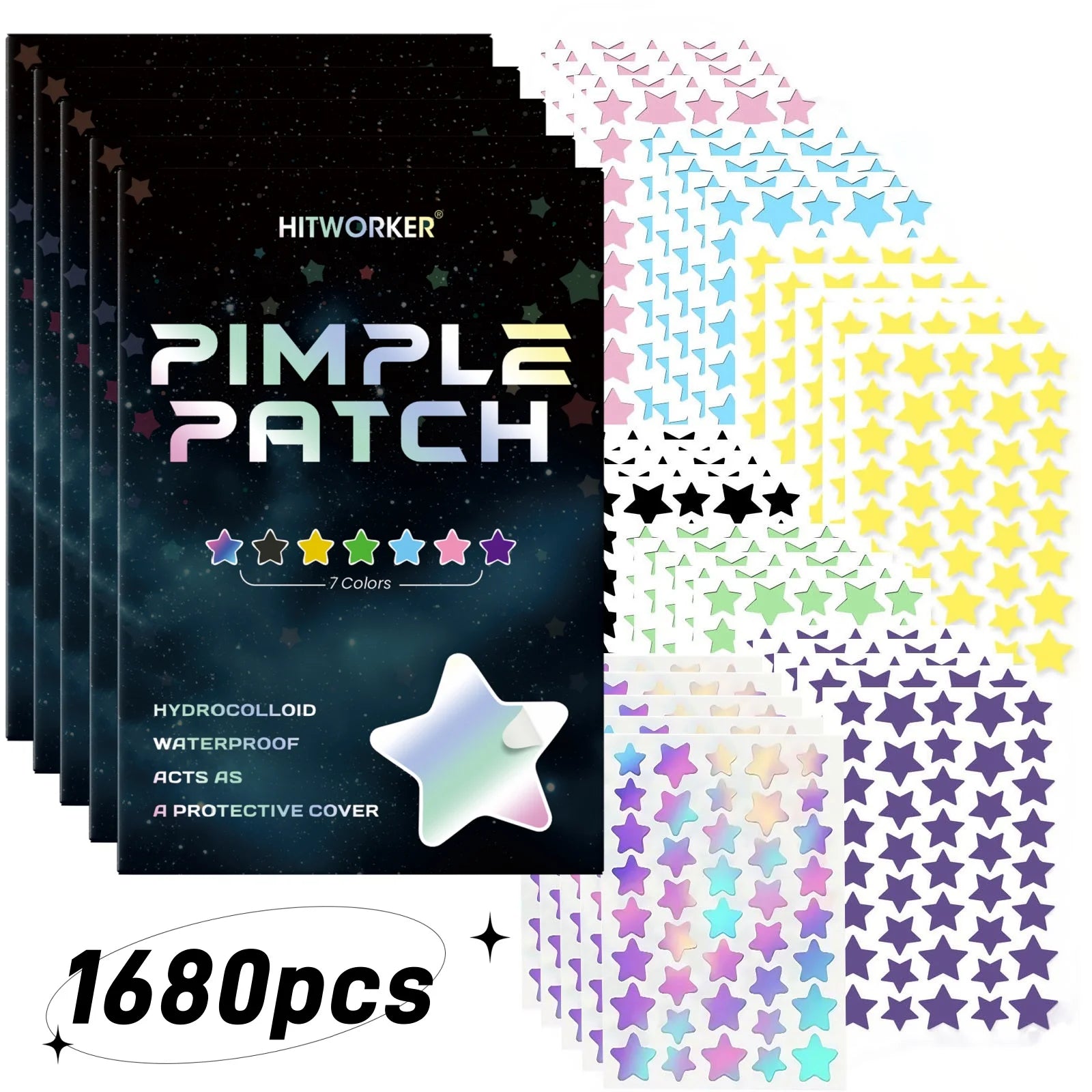 Daily Fa Acne Patches Star Shape Multi Color Concealer Patches For Acne Prone Skin Gentle Non Irritating