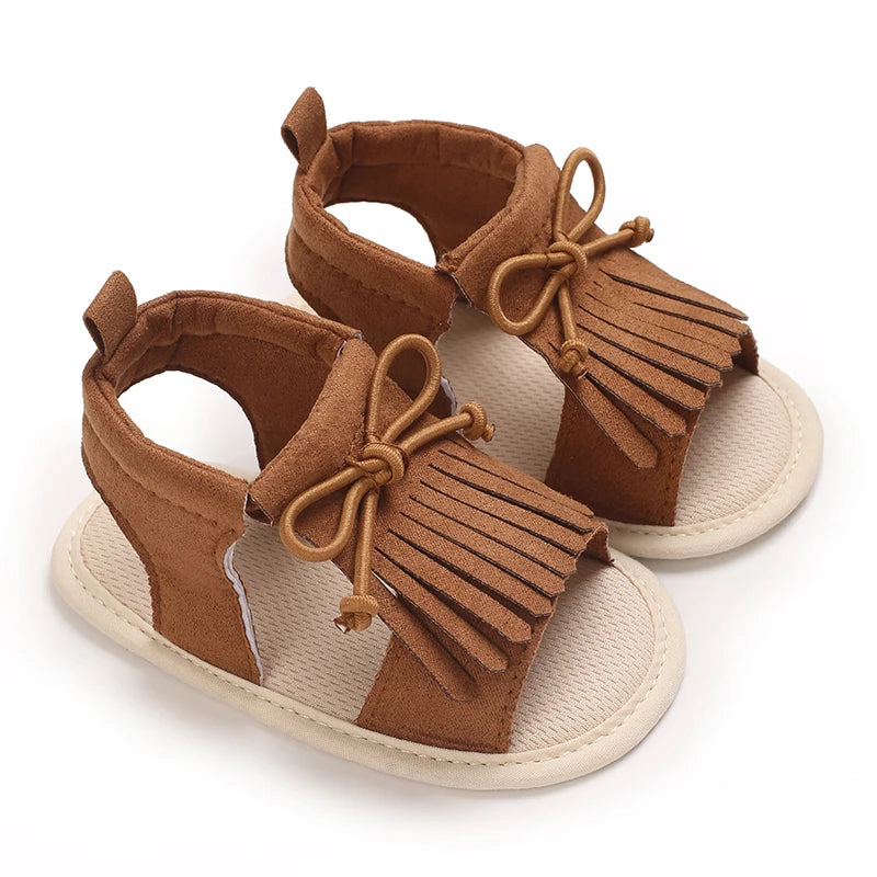 Summer cute and sweet skirt edge sandals for baby girls, comfortable and breathable walking shoes for beginners
