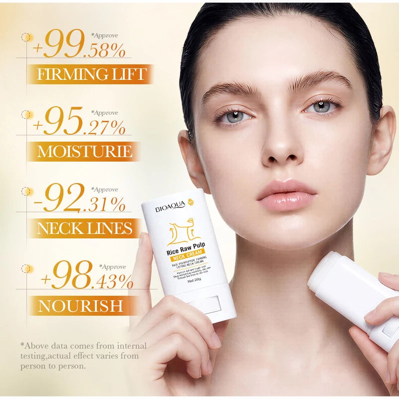 Korean Rice Raw Pulp Moisturizing Neck Cream - Anti-Aging Firming