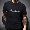 Newest Pepe Jeans London Logo T Shirt Summer Men Short Sleeve Popular Fashion 100%Cotton Tops Trendy Streetwears Tees Clothing