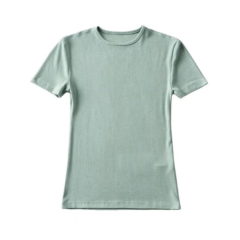 Women's Slim Fit Crop T-Shirt | Short Sleeve Summer Tee