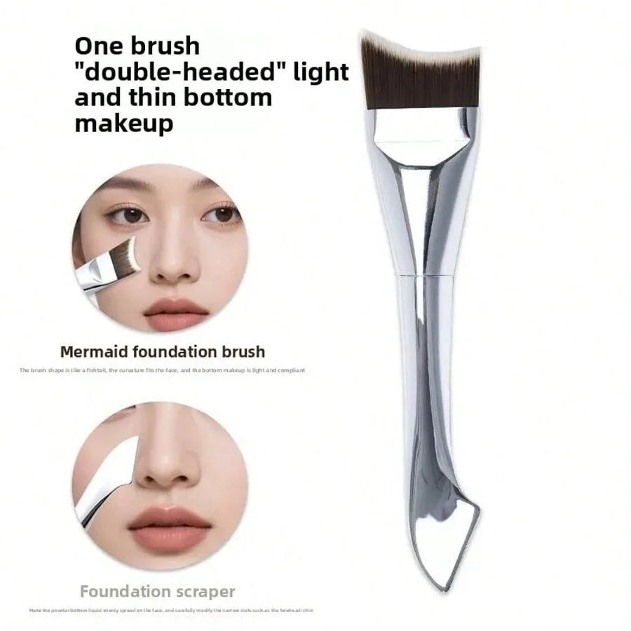 Upgraded Crescent Design Foundation Makeup Brush Ultra-Thin Smooth Application Liquid Mask Spatula Makeup Brushes Beauty Tools