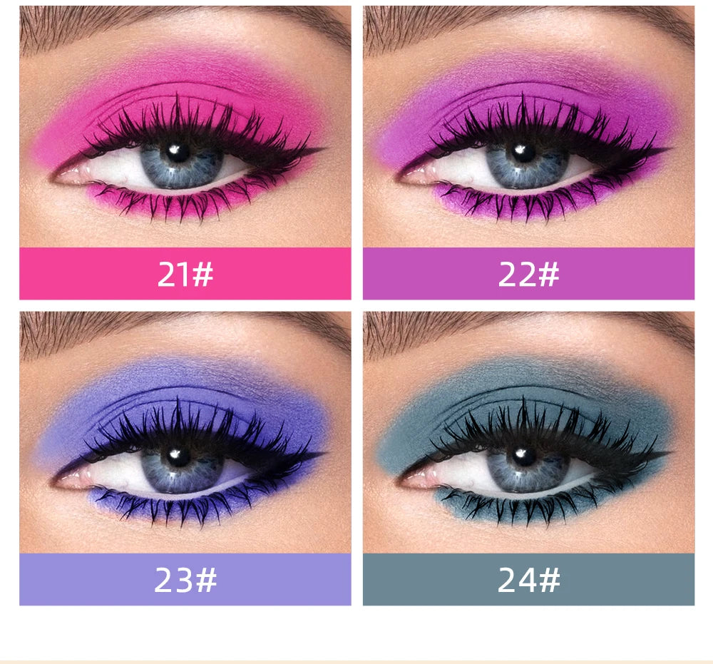 QIBEST 8 Colors Matte Liquid Eyeshadow Set Waterproof Long Lasting Eye Shadow Nude Brown Eye Pigment Makeup For Women Contouring