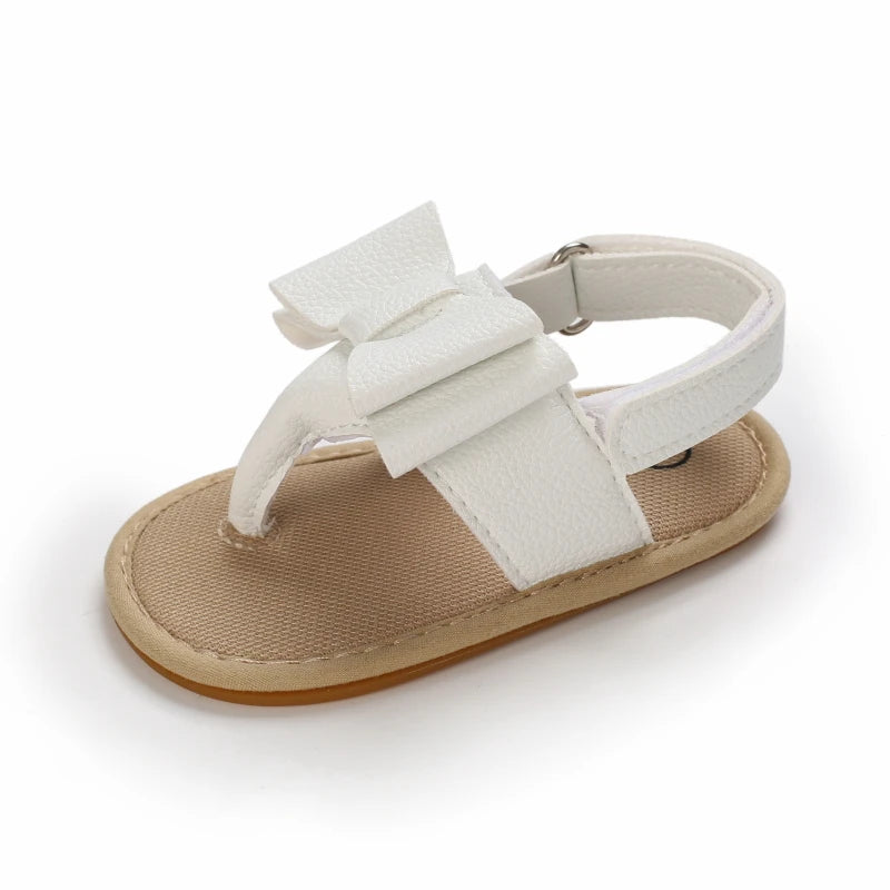 Baby Girl Summer Sandals 0-18 Months Cute Bow Rubber Sole First Walker Casual Comfortable Newborn Sneakers