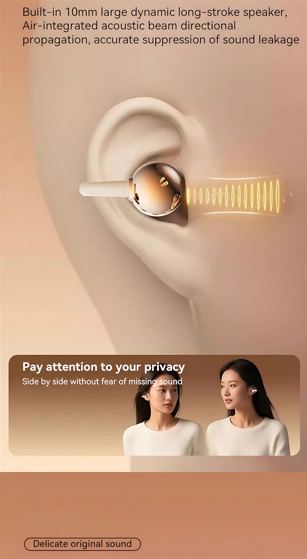 Twin Earphone Open In-ear Type HIFI Bass 2in1 Low-Latency Game Headset High-definition Electric Quantity Digital Display Earplug