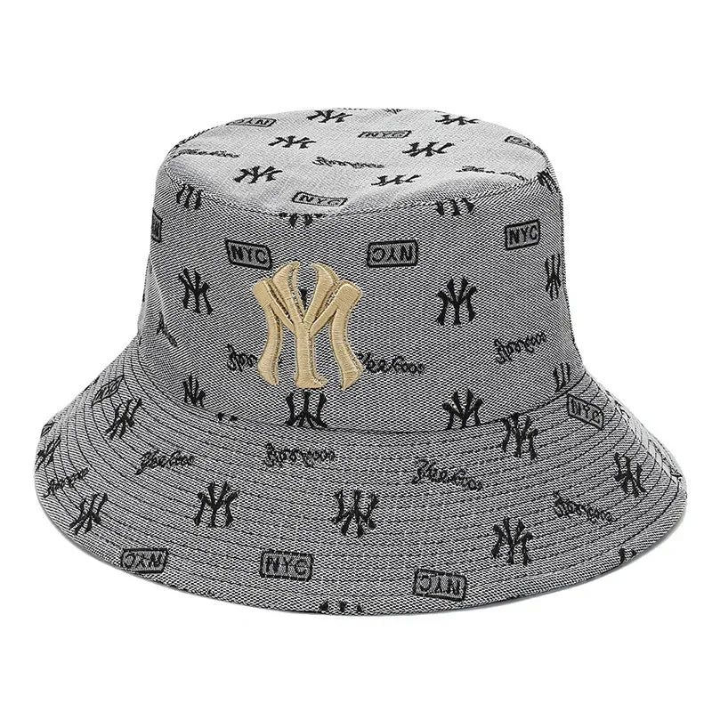 Unisex Letter Embroidery Fisherman Hat Women'S Summer Versatile Sunscreen Hats Sun Hat Men Trend Bucket Hats