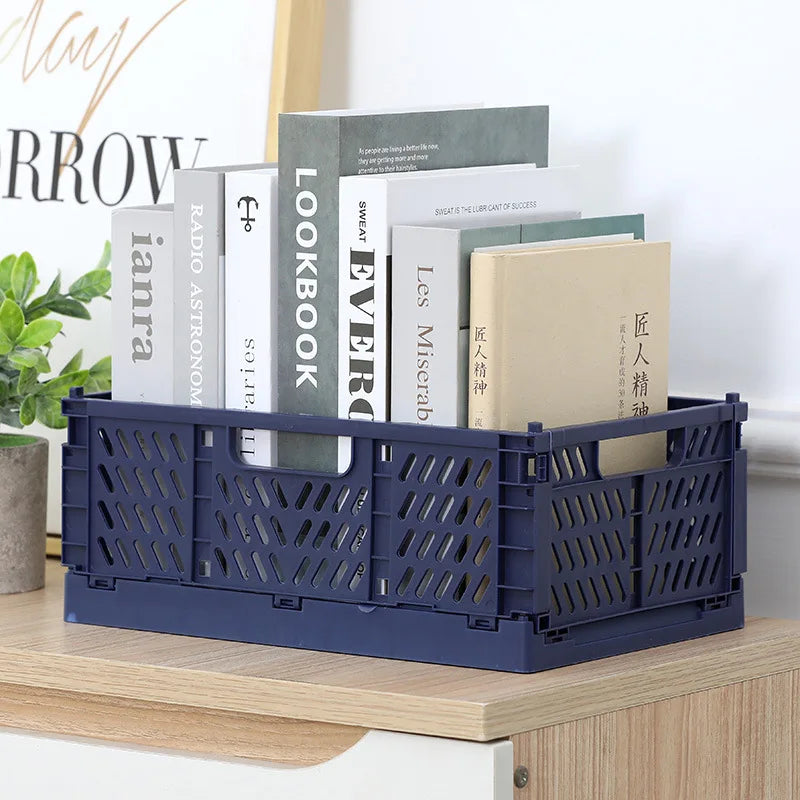 Foldable Storage Basket Wardrobe Organizer Box Kitchen Bathroom Accessories Gadgets For Clothes Toy Spices Condiments Vegetables