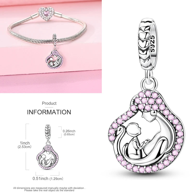 925 Sterling Silver Heart Infinity Charm Bead For Pandora Style Bracelets Gift For Her
