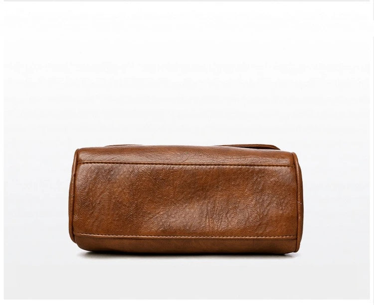 Retro Oil Wax Leather Crossbody Bag,with Textured and Vintage Feel,Simple and Elegant Flap Design,and Adjustable Shoulder Strap