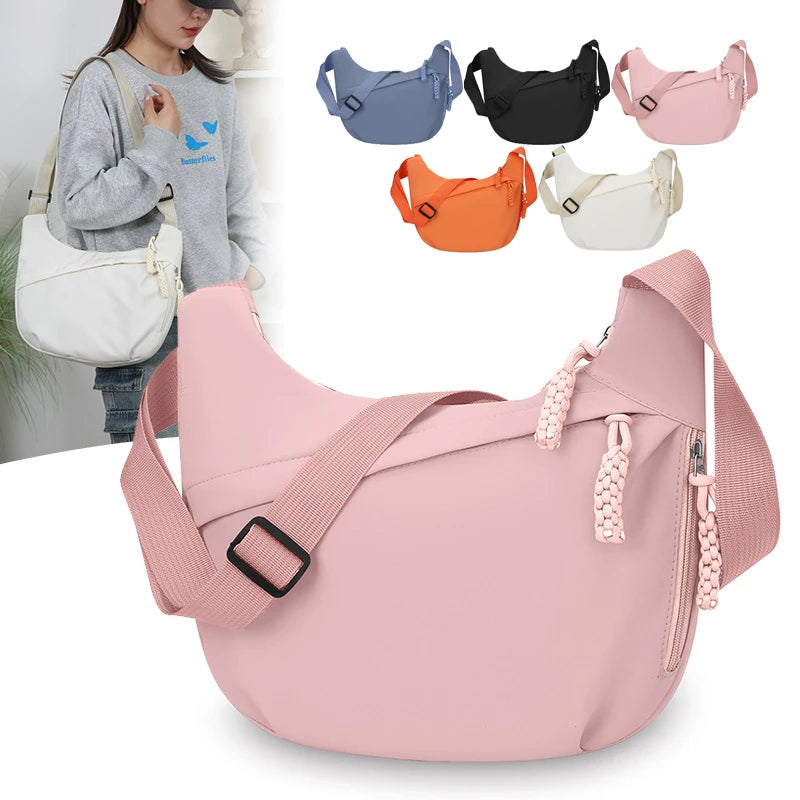 Trendy and Fashionable Women's Single-Shoulder Crossbody Fabric Bag, Versatile and Elegant, Large Capacity, Suitable for Daily Wear, Shopping, and Work