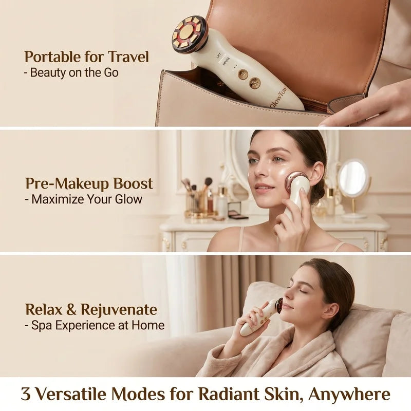 3-in-1 Facial Lifting Massager - Red Light & EMS Skin Tightening Tool