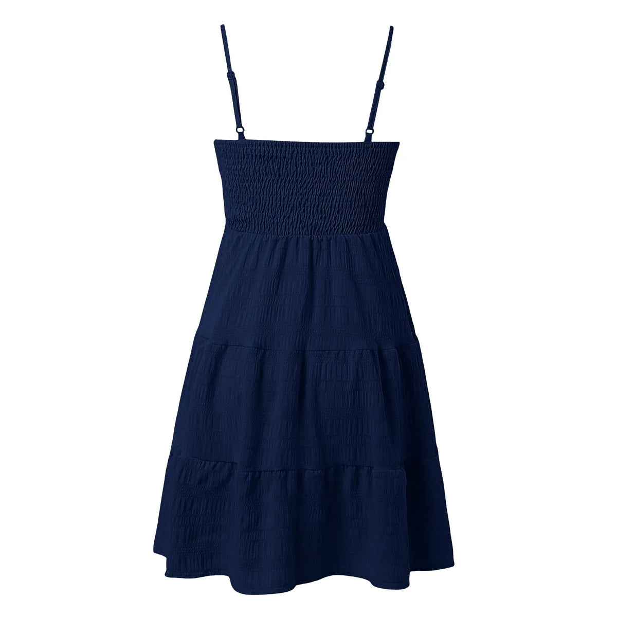 Bohemian Beach Sundress Women Sexy Sleeveless Backless Big Swing Mini Dress Solid Spaghetti Strap Ruffles Dresses Vestidos