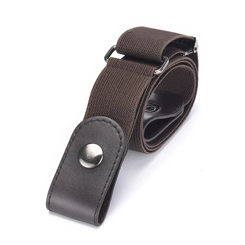 No Buckle Elastic Waist Belt Unisex Stretch Adjustable Invisible Comfort For Jeans And Dresses