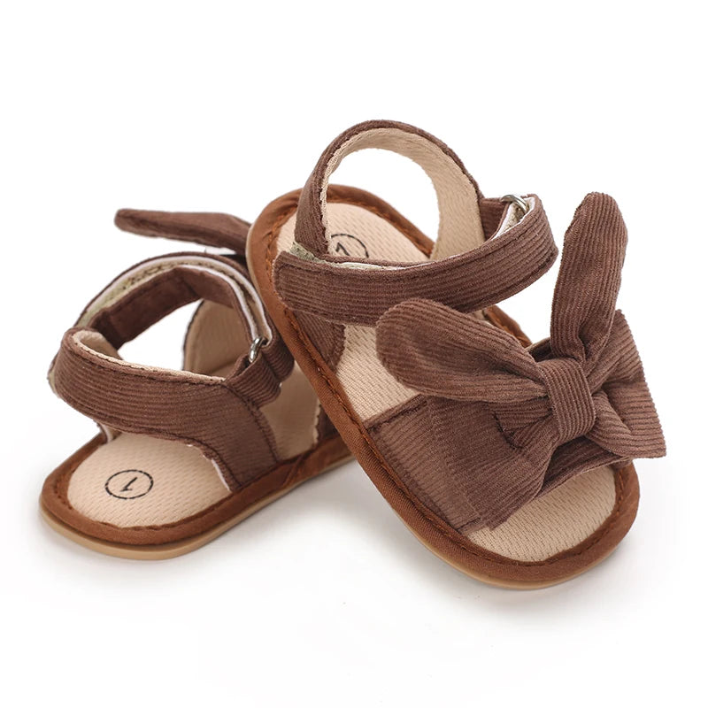 Infant Pre-walker Sandals,Girls Sweet Style Heart Bow Butterfly Decor Sandals,Soft Comfy Multi Color Summer Footwear 0-18 Months